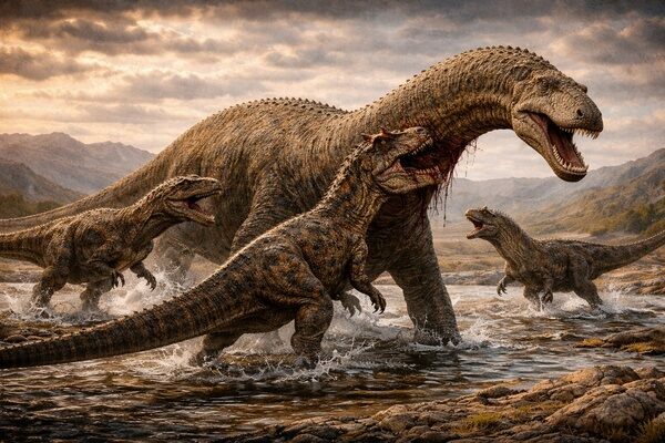 Hunting as packs might have allowed Allosaurus to take down adult Sauropods.